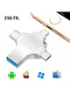 Флэшка 256Гб. USB 3.0/USB-C/Micro USB/Lightning | Флэшка 4 в 1 для Apple iPhone, iPad, Samsung Galaxy Tab/Android/Windows/Mac 256Gb - изображение 1
