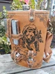 Набор туристический Bear XXL фляга 1892ml портсигар стакан 70ml перочинный нож в кожаном чехле ТD64 - изображение 1