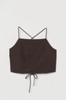 Топ H&M 060983443 L Темно-Коричневий - зображення 4