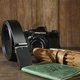 Ремень мужской из натуральной кожи Vintage leather-20319 115 см Черный - изображение 10