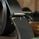 Ремень мужской из натуральной кожи Vintage leather-20319 115 см Черный - изображение 11