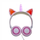 Наушники LINX Unicorn Ear Headphone с ушками Единорог LED Розовый (SUN2996) - изображение 3