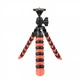 Трипод / Гибкий штатив для телефона, камеры, GoPro с уровнем Alitek Flexible H30 Black / Red + держатель (A-620810) - изображение 2