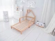 Дитяче ліжко будинок Монтессорі BUSY WOOD на ніжках Модель 3 160х80 см натуральне дерево - зображення 8