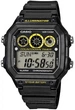 Чоловічий наручний годинник Casio AE-1300WH-1AVDF Надійний Чорний з жовтим - зображення 1