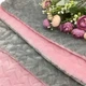 Плед-покрывало двухсторонний от MinkyHome 100% плюш 100х120 см. Серый-Розовый косичка - изображение 7