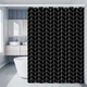 Шторка для ванної водонепроникна Bathlux 180 x 180 см люкс якість, Чорна - зображення 3