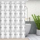 Шторка для ванной водонепроницаемая Bathlux 180 x 180 см люкс качество, Белая с узором - изображение 4