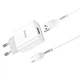 Зарядний пристрій Hoco C81A Smart 1USB 2.1A + кабель Type C, білий - зображення 3