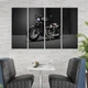 Настінний декор картина на полотні мотоцикл Triumph Bobber Bonneville в чорному кольорі 89x53 см (1406-41) - зображення 1