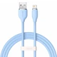 Кабель BASEUS Jelly Liquid Silica Gel Fast Charging Data Cable USB to iPhone 2.4A Blue 1.2м (CAGD000003) - зображення 1