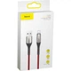 Кабель BASEUS Horizontal Data Cable USB for iP 1.5A Red 2м (CALSP-C09) - изображение 4