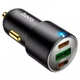 Автомобільний зарядний пристрій Hoco NZ6 45W 2xType-C/USB black - зображення 3