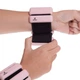 Утяжелители-браслеты для рук Zelart FITNESS BRACELETS (2 x 0,5кг) (верх-полиуретан, металлические шарики, розовый) (TA-3274) - изображение 5