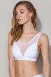 Хлопковый топ с прозрачной вставкой Passion PS002 TOP Белый L (SO4203) - изображение 1
