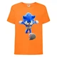 Футболка детская Соник кроха бежит (SONIC) оранжевая (snc or-7) 104 см - изображение 1