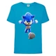Футболка детская Соник кроха бежит (SONIC) синяя (snc blu-7) 104 см - изображение 1