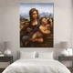 Картина Холстович Мадонна с веретеном 30x40 см. Картина Леонардо да Винчи для гостиной, офиса, спальни, кухни, ресторана, интерьера - изображение 3