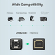 Кабель UGREEN US135 USB type А 2.0 - USB type B для принтеров, сканеров, МФУ 5 м Black (10352) - изображение 2