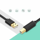 Кабель UGREEN US135 USB type А 2.0 - USB type B для принтеров, сканеров, МФУ 5 м Black (10352) - изображение 4