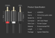 Кабель аудио UGREEN 3.5 mm to 2RCA стерео разветвитель PVC 3М Grey (AV102) - изображение 8