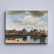 Картина Холстович Вид Делфта 30x40 см. Интерьерная картина Яна Вермеера для офиса, гостиной, спальни, кухни, ресторана, холла - изображение 5