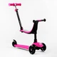 Самокат-велобег 3в1 Best Scooter колеса PU со светом, сидение, родительская ручка. Pink (106694) - изображение 1