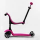 Самокат-велобег 3в1 Best Scooter колеса PU со светом, сидение, родительская ручка. Pink (106694) - изображение 2