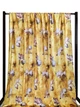 Ткань Шелк сатин цветочная акварель, горчица, пог. м. (а32, 1905050B1, д6 цв1) - изображение 4