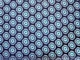 Ткань Шифон креповый цветочная геометрия, зеленый на темно-синем, пог. м. (ш40, 10470, д17 цв1) - изображение 2