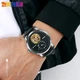 Черный/серебряный механический мужской наручные часы Skmei 9240 с черным ремешком. - изображение 2