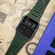 Наручные часы с акриловым стеклом Casio CA-53WF-3BDF Зеленые с черным - изображение 2