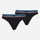 Набор трусиков стрингов Puma Women String 2P 90785411 M Black / Various Logo Colors (8720245254601) - изображение 1