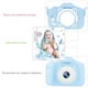 Детский фотоаппарат A-Toys Kids Kitty FullHD 1080р фото/видео, игры, MicroSD Голубой + Чехол - изображение 7