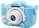 Детский фотоаппарат A-Toys Kids Kitty FullHD 1080р фото/видео, игры, MicroSD Голубой + Чехол - изображение 3
