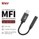 Усилитель звука, переходник, ЦАП, DAC, сертифицированный MFI CVJ CM 1 C101 lightning to 3,5 мм Black - изображение 1