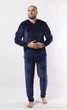 Чоловіча піжама домашній комплект велсофт шліфована махра Tiana style 1399 52 Темно-синій - зображення 1