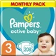 Подгузники Pampers Active Baby Размер 3 Extra Sleep 208 штук Maxi 6-10 кг - изображение 1