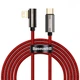 Кабель Baseus Legend Series Elbow Fast Charging Type-C to Lightning 20W (2m) red - зображення 1