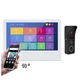 Комплект Wi-Fi Видеодомофон&nbsp;MT-TUYA 95111H Сенсорный 10" (25cм) Вызывная панель 94206 1000TVL (white) - изображение 1