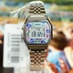 Жіночий наручний годинник CASIO LA680WA-2C Срібло\квіти на батарейці - зображення 1