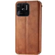 Шкіряний чохол книжка GETMAN Cubic (PU) для Xiaomi Redmi 10C Коричневий - зображення 4