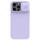Силиконовая накладка Nillkin Camshield Silky для Apple iPhone 14 Pro Max (6.7") Сиреневый - изображение 1