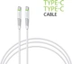 Кабель Intaleo CBFLEXTT1 Type-C to Type-C 1.2 м 60W Белый (1283126501296) - изображение 1