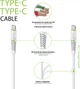 Кабель Intaleo CBFLEXTT1 Type-C to Type-C 1.2 м 60W Белый (1283126501296) - изображение 2