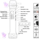 Микрофон для Караоке Вокальный MicMagic Premium L598 Розовый 9Вт Bluetooth трехуровневым Подавлением шума и Эхо детский взрослый - изображение 10