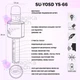 Микрофон Караоке беспроводной Su-Yosd YS-66 Золотой bluetooth колонка 2в1 RGB LED Подсветка Детский Профессиональный - изображение 11