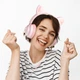 Накладные наушники Hoco W36 Cat ear (3.5mm/1.2m) Pink - изображение 3