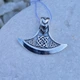 Серебряный кулон "Секира Перуна с Звездой Лады" 925° пробы с чернением | Славянский оберег - изображение 3