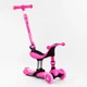 Самокат-велобег 3в1 трехколесный Best Scooter, колеса PU со светом, амортизаторы, родительская ручка. Pink (104497) - изображение 1